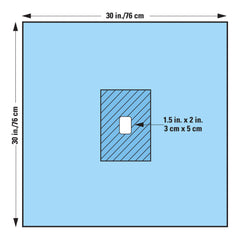 DRAPE, SURG FENSTD 30"X30" (25/PK 4PK/CS)