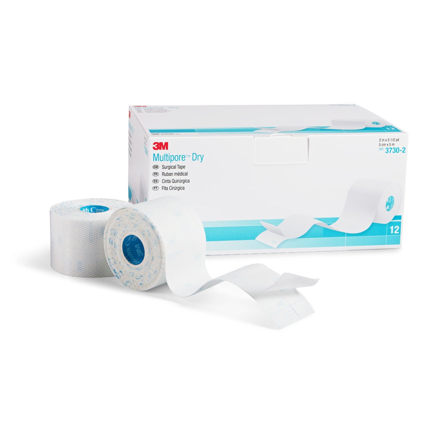 TAPE, SURGICAL DRY MULTIPORE 2"X5.5YDS (12RL/BX 4BX/CS)