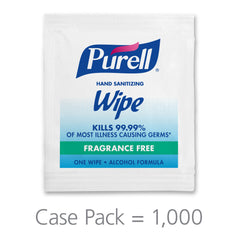 WIPE, HAND SANITIZING PURELL (1/PK 1000PK/CS)