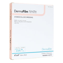 DRESSING, DERMAFILM THIN 4X4 (10/BX)