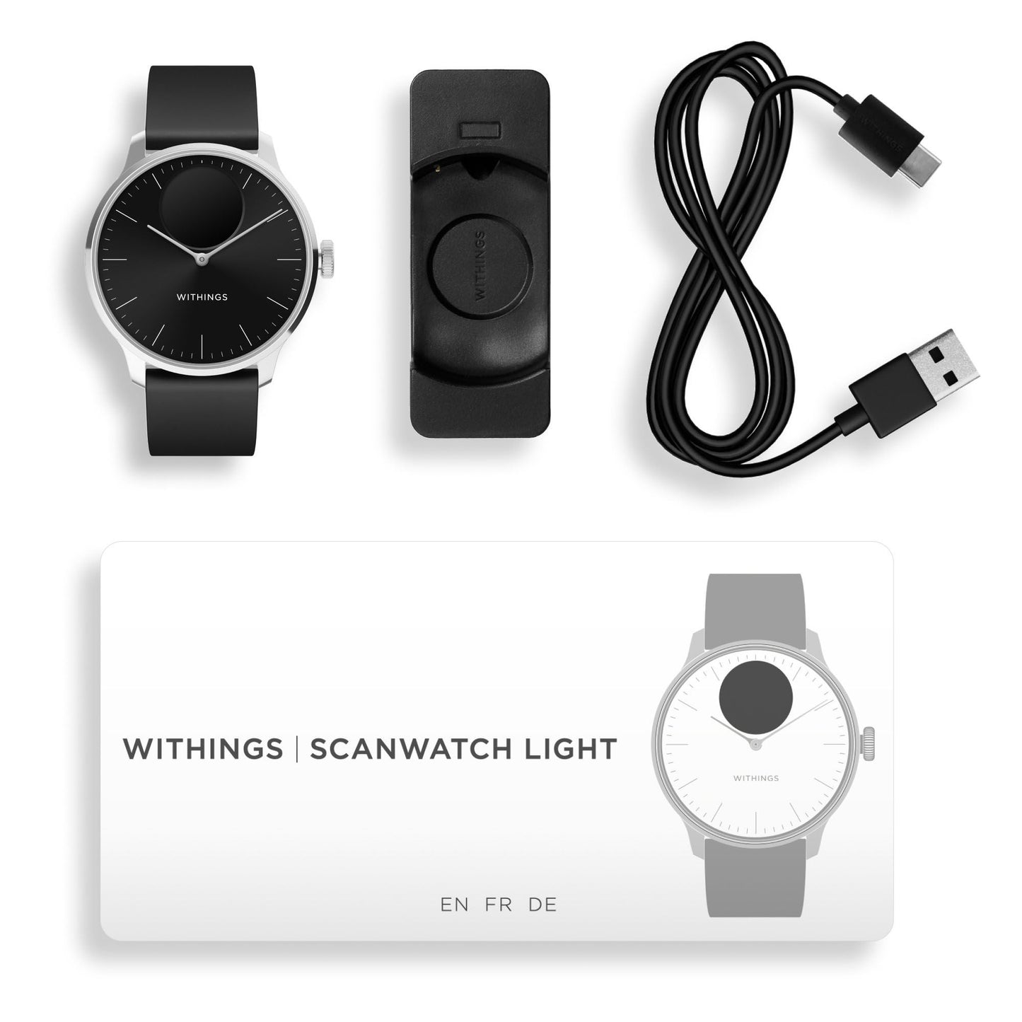SMARTWATCH, HEALTH HYBRID DAILY SCANWATCH-LIGHT BLK 37MM