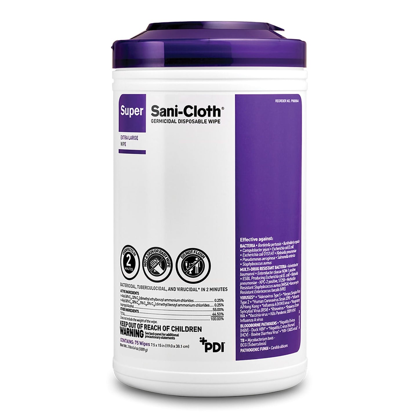 WIPE, GERMICIDAL SANI-CLOTH DISP XLG (GSA) (75/CN 6CN/CS)