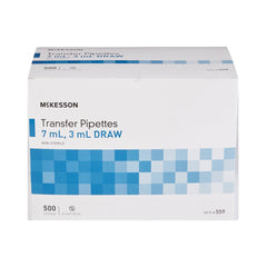 PIPETTE, TRANS 3ML DRAW 7.0ML (500/BX 10BX/CS)
