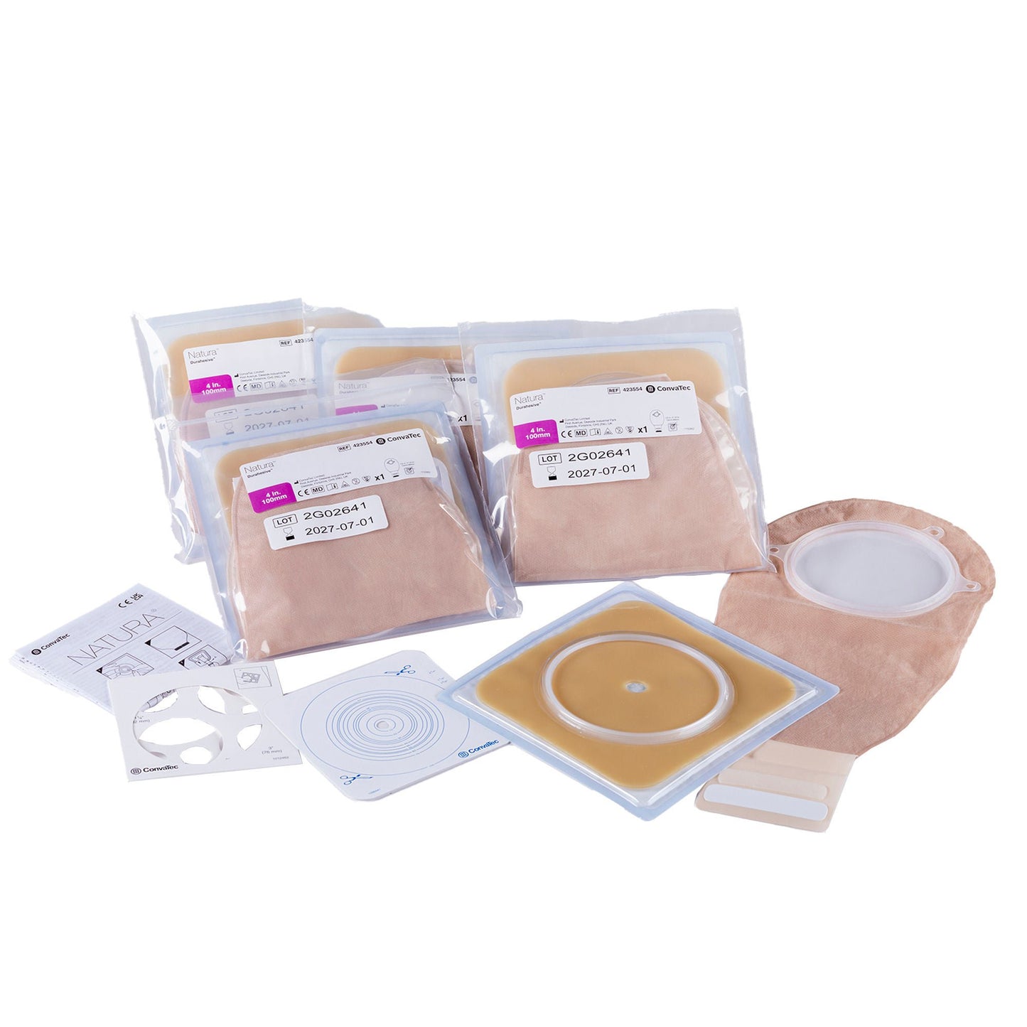 POST OP KIT, OSTOMY INVISICLOSE DURAHESIVE CTF 100MM (5/BX)