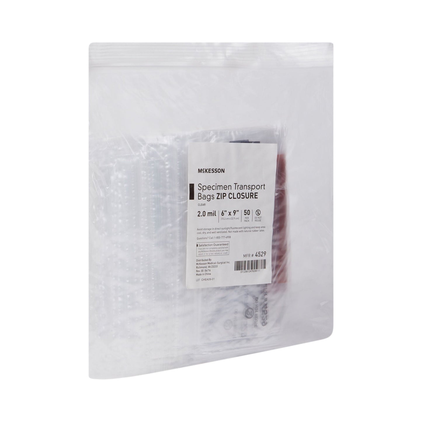 BAG, SPCMN BIOHAZ CLR 6X9 (50/BX 20BX/CS) PSSRDC