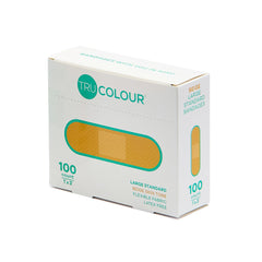 BANDAGE, STD ADH LF BGE SKIN TONE AQUA BX 1X3" (100/BX 12BX/