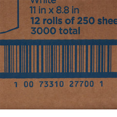 TOWEL, PAPER PERFORM 2PLY WHT (12RL/CS)