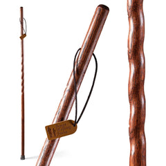 STICK, WALKING WOOD BRAZOS TWISTED TREKKER OAK RED 55"