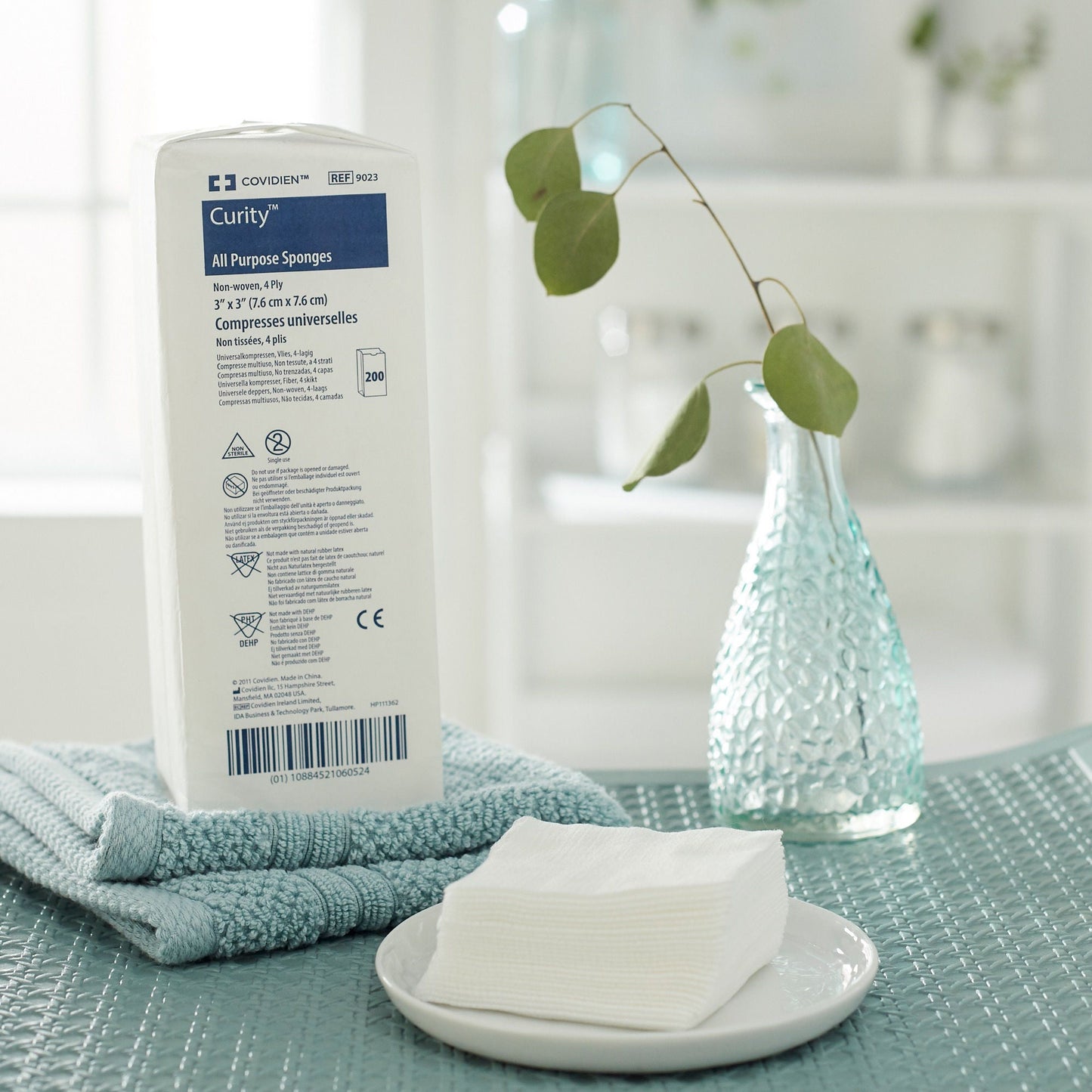 SPONGE, GAUZE CURITY 4PLY 3"X3" (200/BG 20BG/CS)