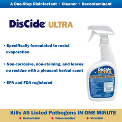DISINFECTANT, ULTRA DISCIDE SPRAY 4NOZZLE 4 QT (12EA MIN)