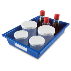 TRAY, STORAGE SAMPLE POLYSTYRENE BLU/WHT