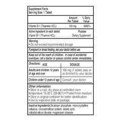 THIAMINE HCL, TAB 100MG (100/BT)