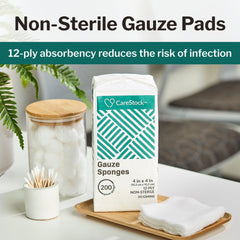 SPONGE, GAUZE 12PLY N/S 4"X4" (200/PK 10PK/CS)