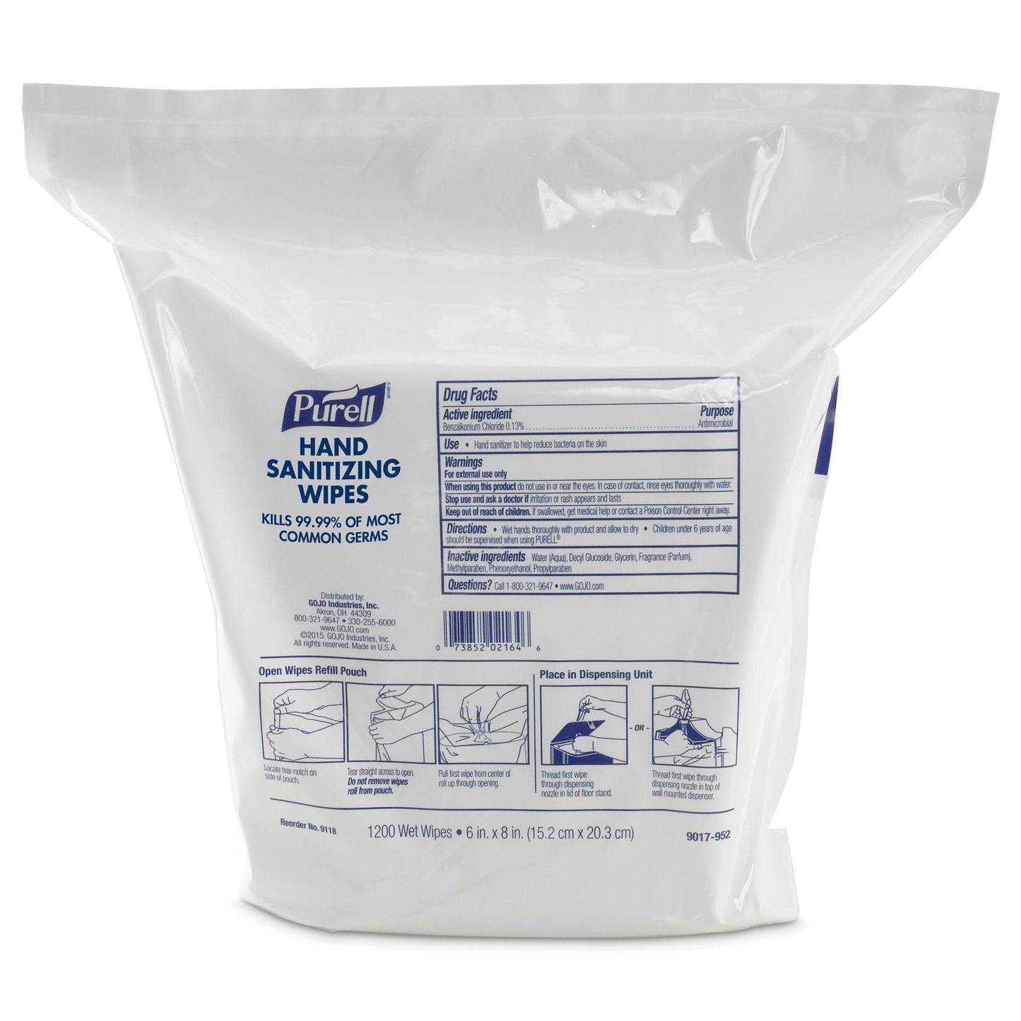 WIPE, PURELL REFILL 1200 (2PK /CS)