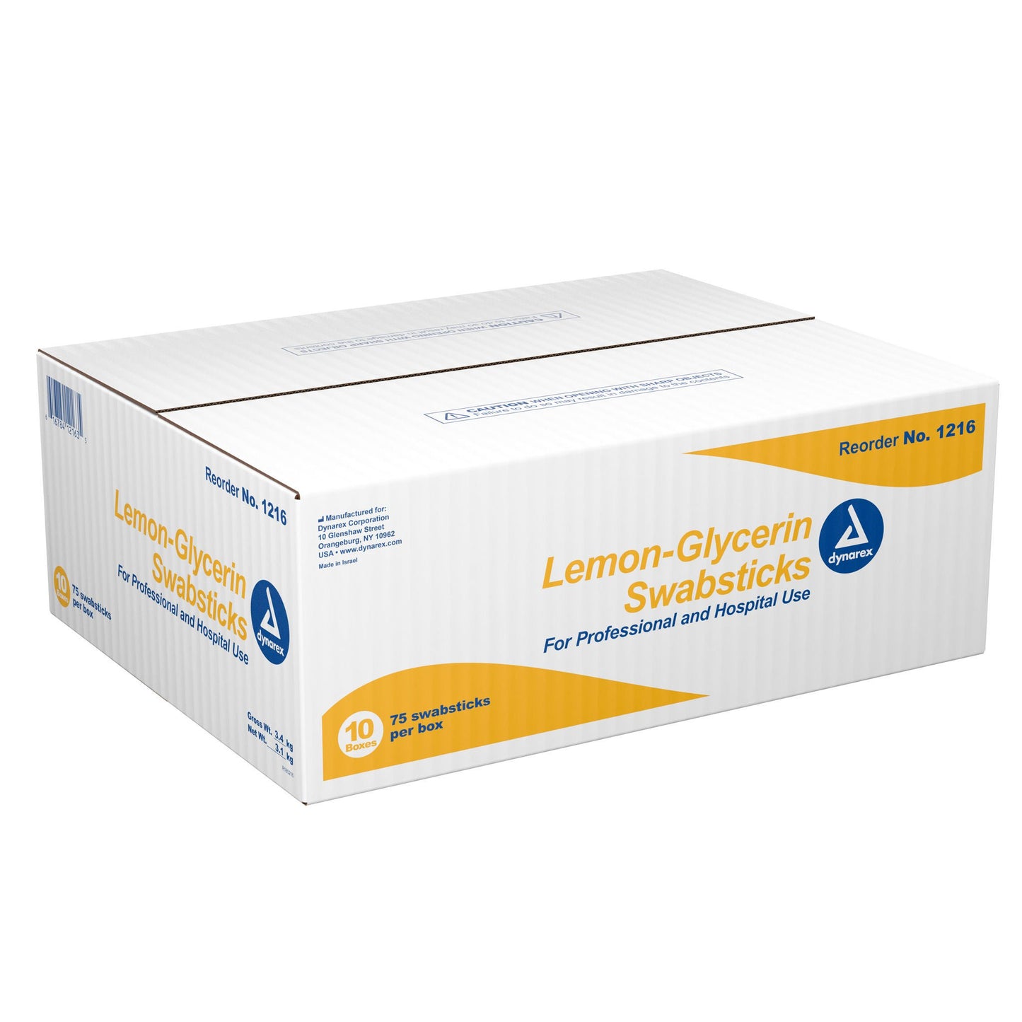 SWAB, LEMON GLYCERIN (3/PK 25PK/BX 10BX/CS)