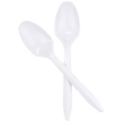 TEASPOON, PLAS WHT 5.5" (1000/CS)