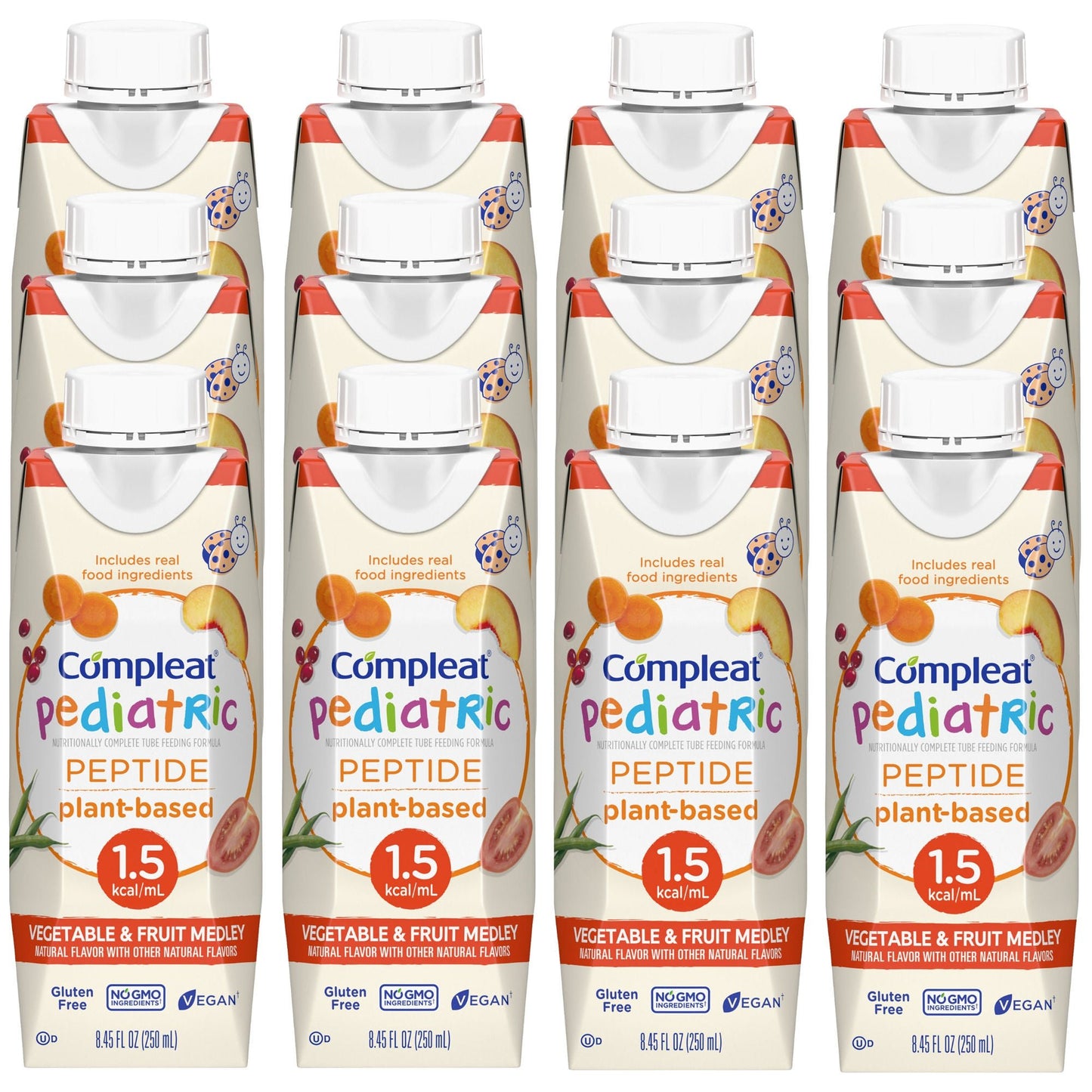 COMPLEAT PEPTIDE, PED VEG/FRUIT MEDLEY 1.5CAL 250ML (24/CS)