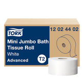 TISSUE, TOILET 2PLY 7.4" WHT (12RL/CS) JUMBO SALFLD