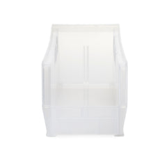 BIN, STORAGE SEMI CLR 10 7/8"X4 1/8"X4" (12/CT)