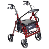 CHAIR, ROLLATOR/TRANSFER BURGUNDY W/8" CASTERS