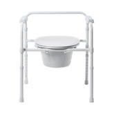 COMMODE, FLD STL FRAME GRY 350LBS (4/CS)