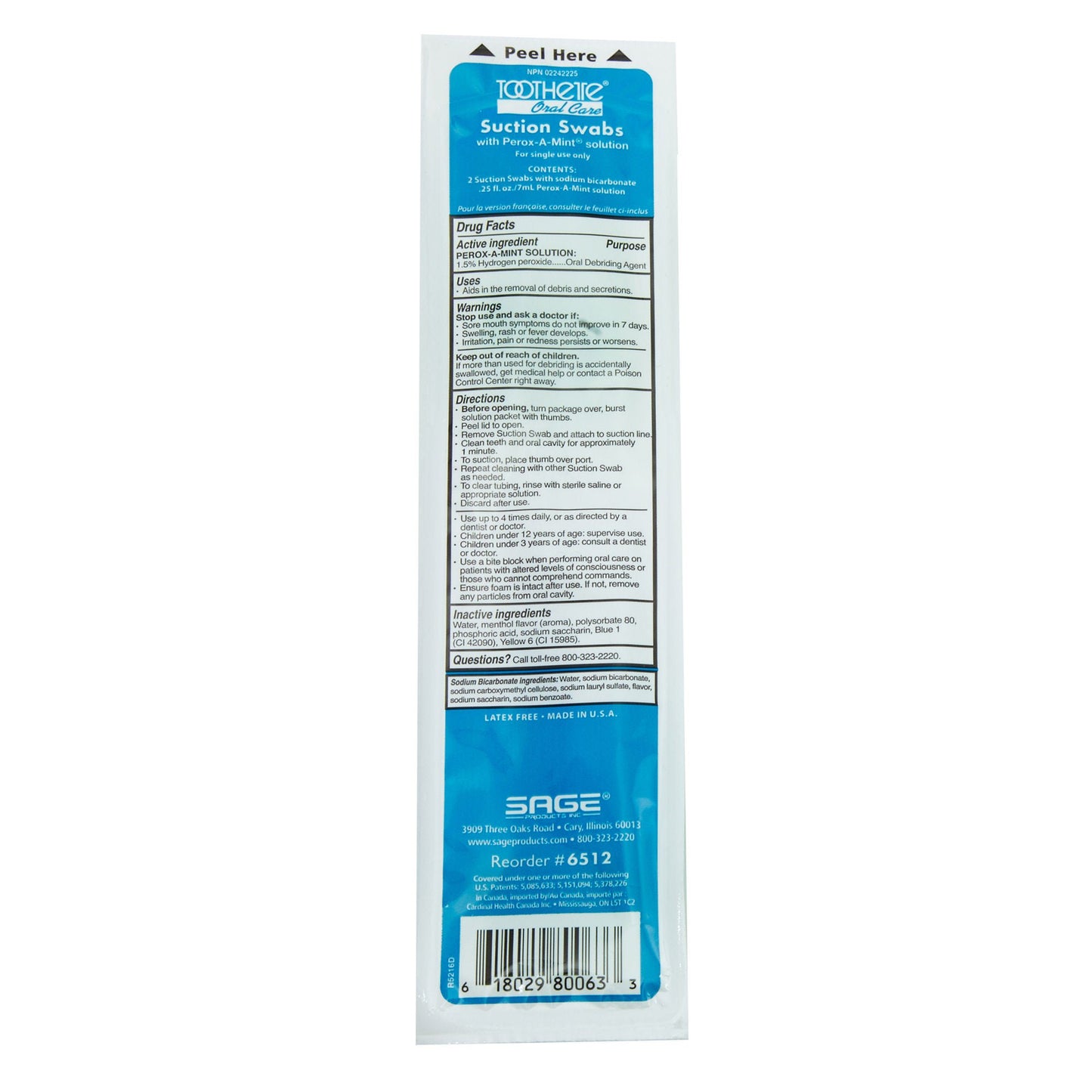 MOUTHCARE KIT, W/SCTN SWABS (2/PK 100PK/CS)