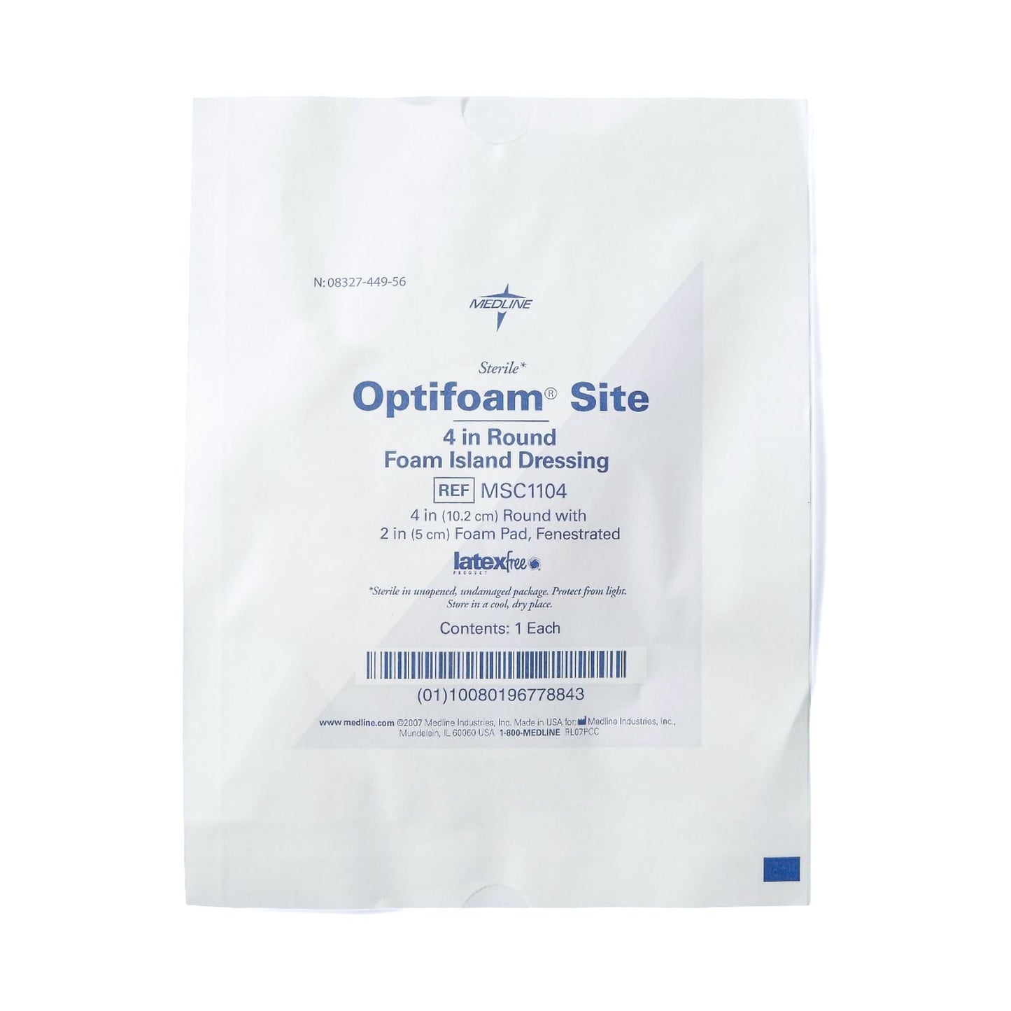 DRESSING, ISL FM OPTIFOAM FENSTD RND 4" (30/BX 4BX/CS)