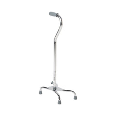 CANE, QUAD/LG BASE ALUM CHROME(4/CS)