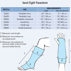 CAST PROTECTOR, FULL LEG ADLT SEALTIGHT REUS 6-8 W