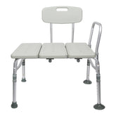 BENCH, TRANS W/BACK ALUM FRAME400LBS