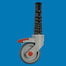 CASTER, SHWR CHR S/STL LOCK 4"