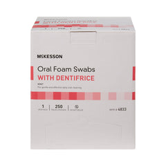 ORAL FOAM SWABSTICK, W/DENTIFRICE MINT (250/BX 4BX/CS)