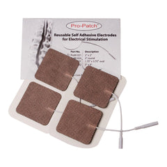 ELECTRODE,TENS FLEX-PLUS TAN CLOTH GEL ADH 2"X2" (4/PK)