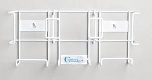 HOLDER, 3BOX GLOVE DSPN WIRE WHT TECMED