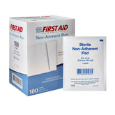DRESSING, PAD N/ADH STR 3"X4" 1'S (100/BX) DERSCI