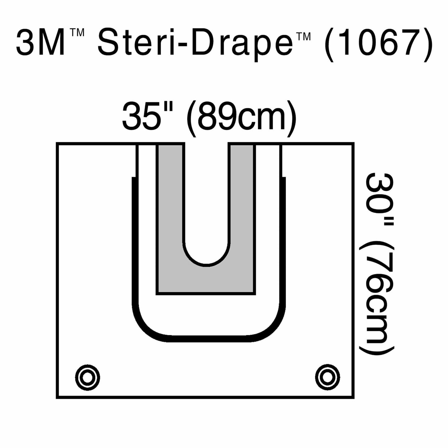 DRAPE, U W/POUCH (5/BX) 3M