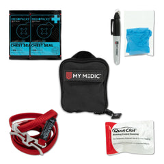FIRST AID KIT, EVERYDAY CARRY PRO WATERPRF BLK 5.25X4.75X2"