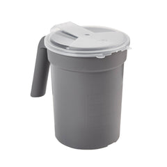 PITCHER, BEDSIDE W/LID GRAPHITE 32OZ (100/CS)