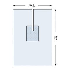 DRAPE, SURGICAL ORTHO W/SPLIT 53"X76" (26/CS)
