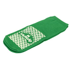 SOCK, SLIPPER N/SKD GRN MED (48/CS)