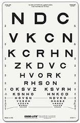 CHART, EYE SLOAN LETTER PROPORTIONALLY SPACED 10"
