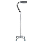 CANE, QUAD/SM BASE ALUM CHROME(4/CS)
