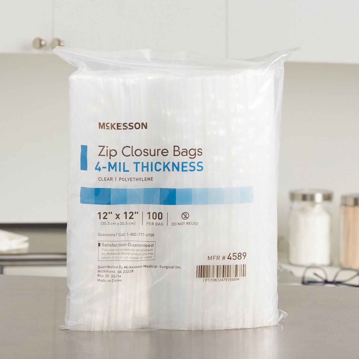 BAG, ZIP LOCK 12X12 (100/BX 10BX/CS)