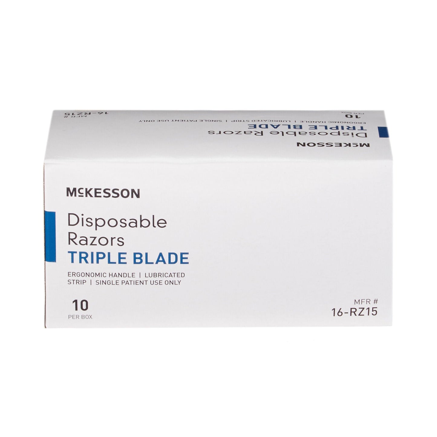 RAZOR, TRPLE BLADE ERGO HNDL W/LUBE (10/BX 50BX/CS