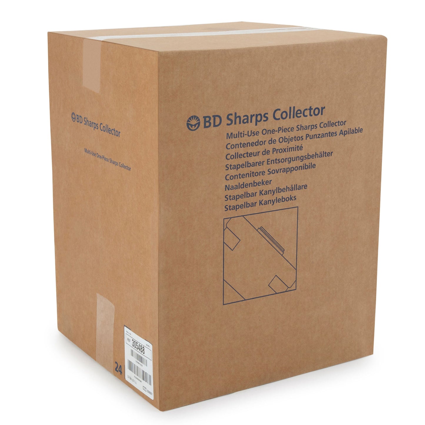 CONTAINER, SHARPS RED 3.3QT (24/CS)