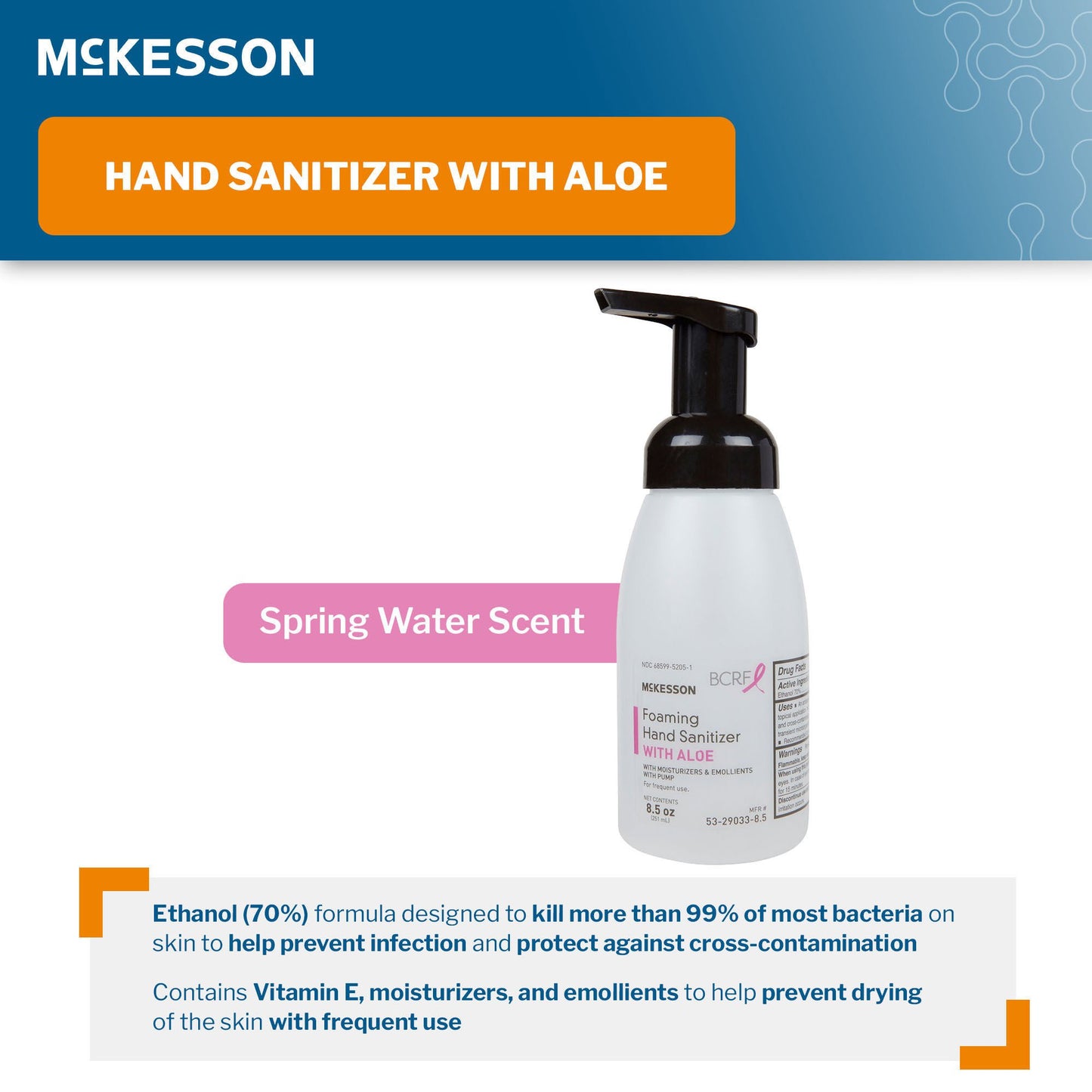 SANITIZER, FOAM ALOE 8.5OZ PUMP (24/CS)
