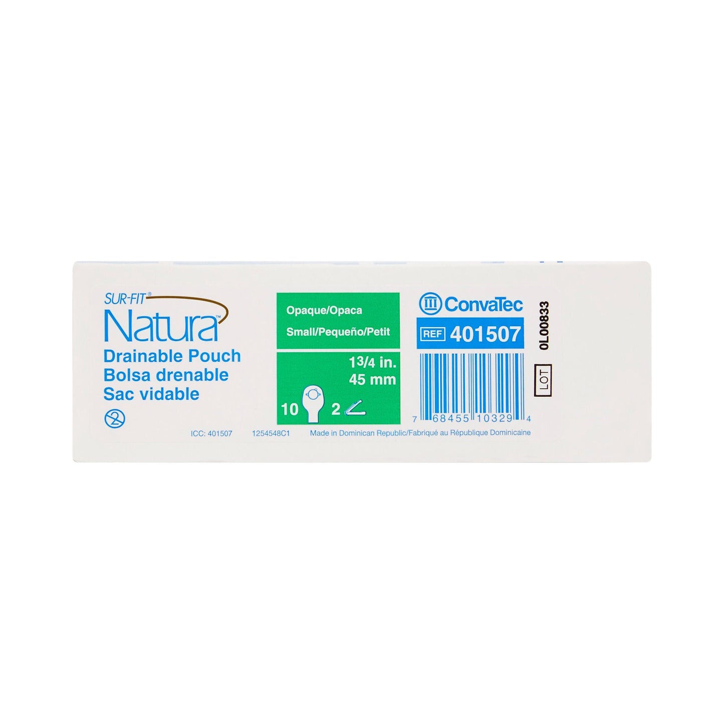 POUCH, DRN 10" OPAQUE OPN 1 3/4" (10/BX)