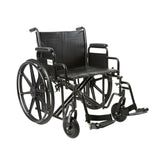 WHEELCHAIR, HD DUAL CROSS BRACE DDA SF 22" 450LBS