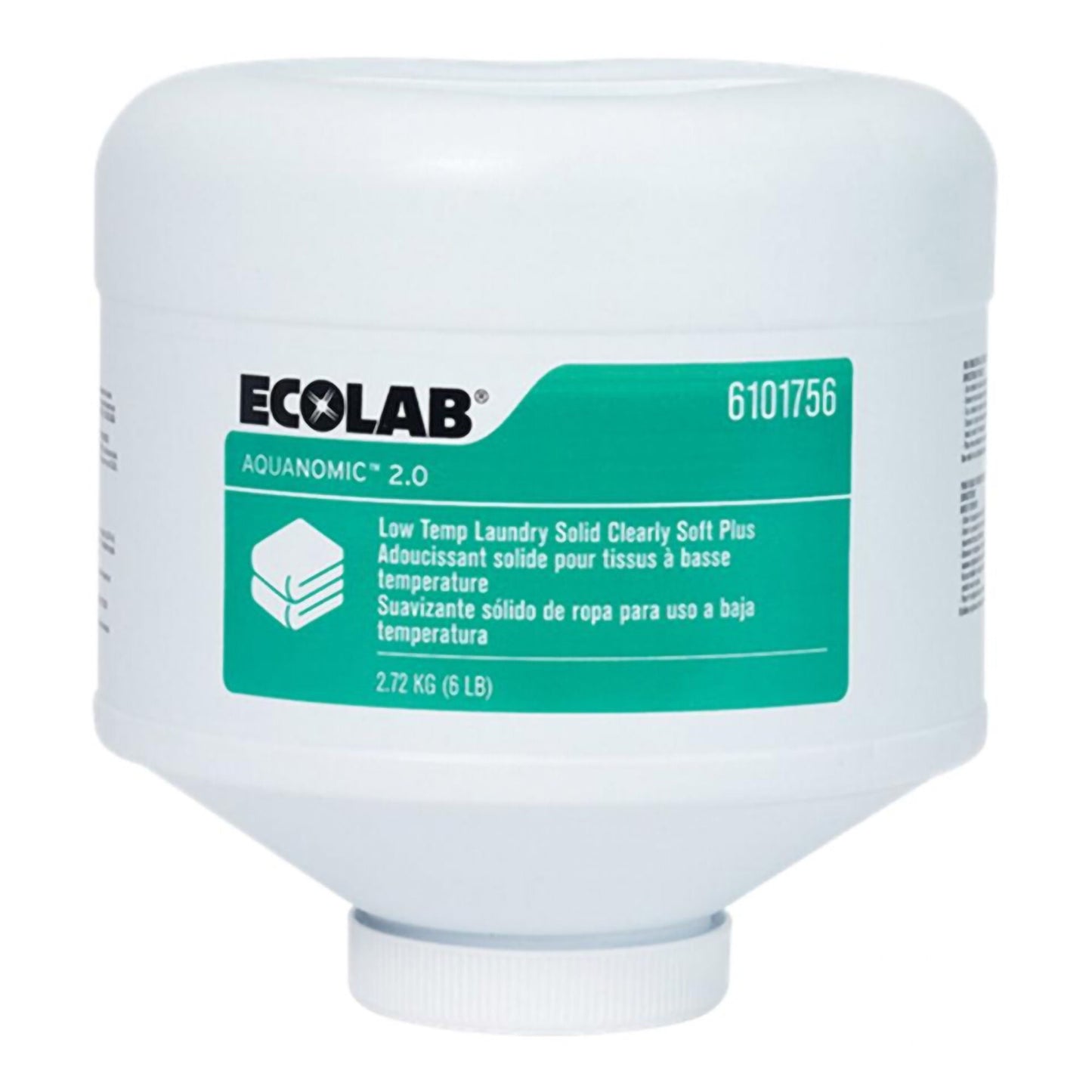 SOFTENER, LAUNDRY AQN2 SOLID SOFT CLR PLUS 6LB (2/CS)