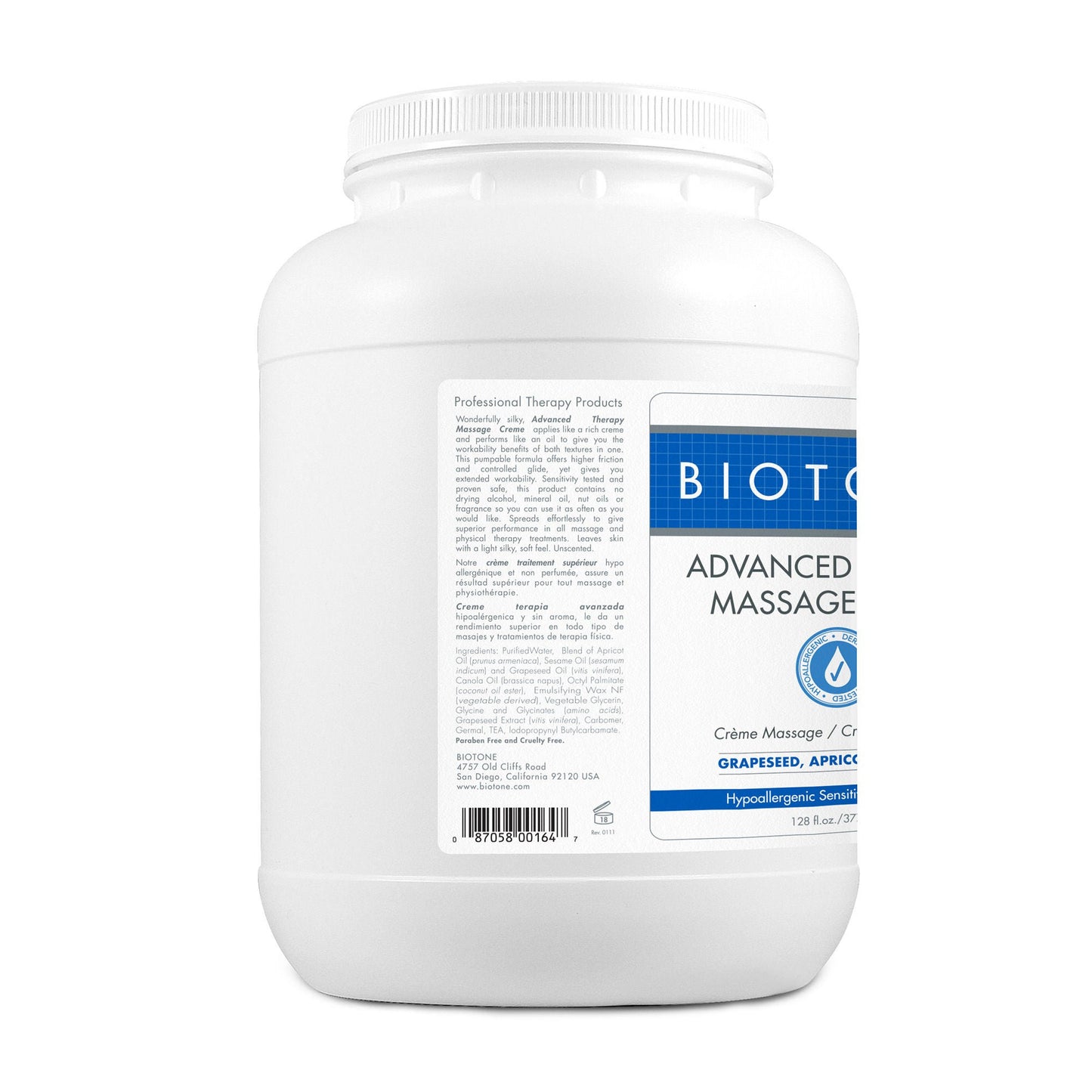 CREME, MASSAGE ADVANCED THERAPY JAR 1GL (4/CS)